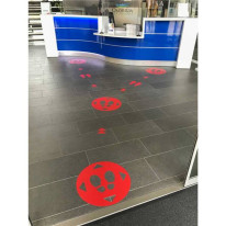 Kit adhésifs circulaires flèches et pas - Direct Signalétique