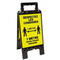 Chevalet de signalisation Respectez la distance d´