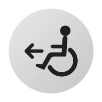 Plaque de porte aluminium brossé Picto Transfert à