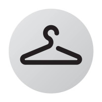 Plaque de porte aluminium brossé Picto Vestiaires 