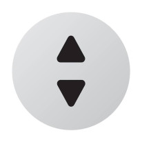 Plaque de porte aluminium brossé Picto Ascenseur -