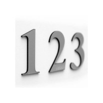 Chiffre adhésif en relief - argent - H 30 mm - Gam