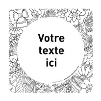 Plaque de porte Texte à personnaliser - 150 x 150