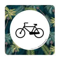 Plaque de porte Local vélos - 150 x 150 mm - PVC d
