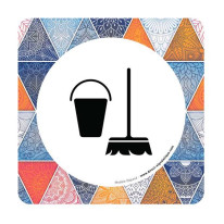 Plaque de porte Local technique - 150 x 150 mm - P