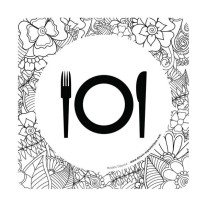 Plaque de porte Salle de restaurant - 150 x 150 mm