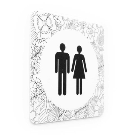 Plaque de porte Toilettes Hommes et Femmes - 150 x