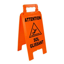 Chevalet de signalisation de danger, orange - Direct Signalétique