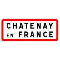 Panneau d´entrée de ville - EB10 - 2 lignes de tex