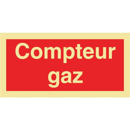 Panneau photoluminescent Compteur gaz