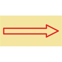 Flèche directionnelle photoluminescente Incendie