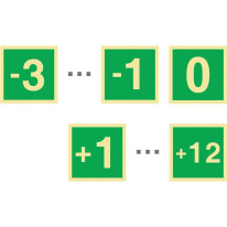 Numéro d´étages Photoluminescent de -3 à +12 - Cla