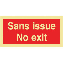Panneau Sans Issue No Exit Photoluminescent Classe