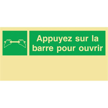 Panneau Appuyez sur la barre pour ouvrir Photolumi