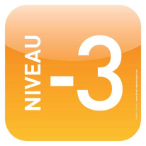 Plaque d´étage - Niveau -3 - Icone® Orange mandine