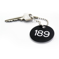 Porte clé rond gravé - 39 mm de diamètre