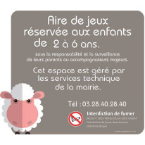 Panneau aire de jeux H 600 x L 650 mm - Mouton