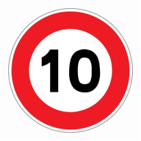 Panneau Limitation de vitesse 10 km/h - R31-10