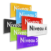 Plaque de Porte Pop Art® en plexi - Escalier - Tex