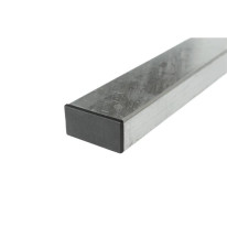 Poteau rectangulaire 80 x 40 mm en acier galva ave