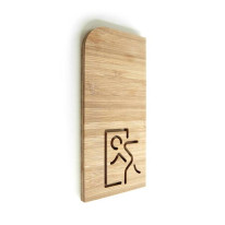 Plaque de Porte Sortie de secours - H 200 x Larg 9