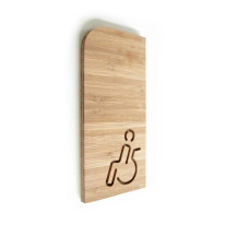 Plaque de Porte Toilettes Handicapés - H 200 x Lar