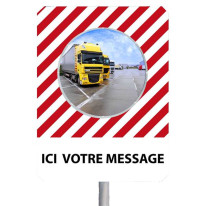 Miroir de sécurité  avec message PERSONNALISABLE