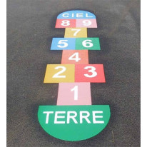 Jeu thermocollant Marelle 9 cases