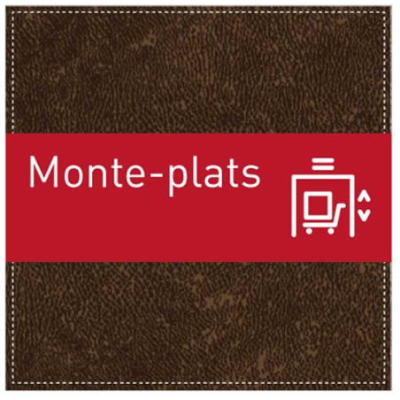 Plaque de Porte Monte-plats - H110 x L110 mm - Gam