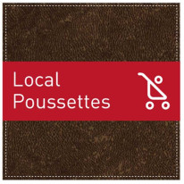 Plaque de Porte Local poussettes - H110 x L110 mm 