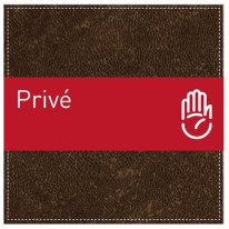 Plaque de Porte Privé - H110 x L110 mm - Gamme Bro