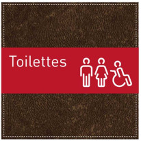 Plaque de Porte Toilettes - H110 x L110 mm - Gamme