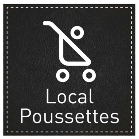 Plaque de Porte Local poussettes - H110 x L110 mm 