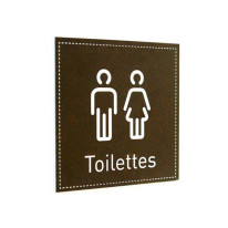 Plaque de Porte Toilettes Hommes et Femmes - H110