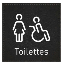 Plaque de Porte Toilettes Femmes et PMR - H110 x L