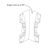 Angle interne de 90° - PVC antibactérien pour pare
