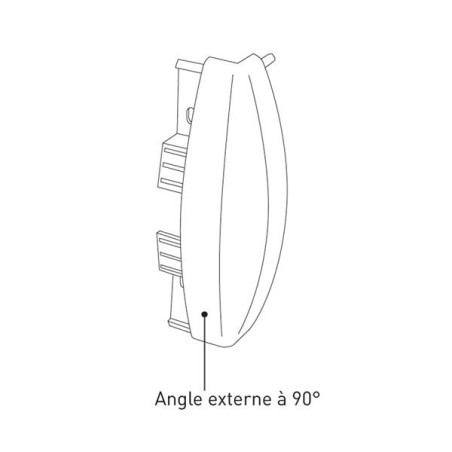 Angle externe de 90° - PVC antibactérien pour pare