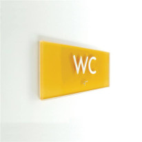 Plaque de Porte Pop-Art® en plexi - WC - Relief et