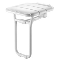 Siège de douche relevable en alu avec pied