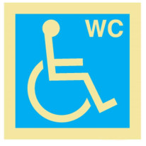 Panneau photoluminescent WC PMR - PVC Classe D