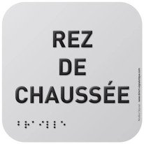 Pictogramme Alu avec relief Rez-de-chaussée
