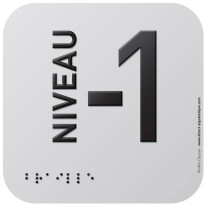Pictogramme Alu avec relief Niveau - 1