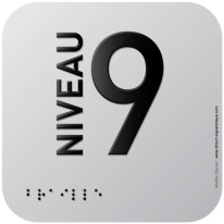 Pictogramme Alu avec relief Niveau 9