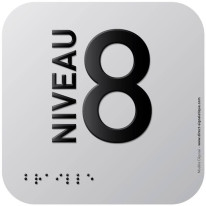 Pictogramme Alu avec relief Niveau 8