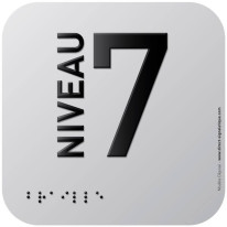 Pictogramme Alu avec relief Niveau 7