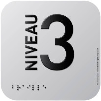 Pictogramme Alu avec relief Niveau 3