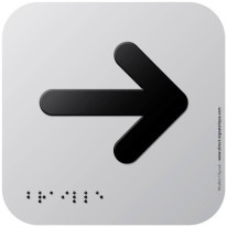 Pictogramme Alu avec relief Flèche à droite