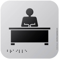 Pictogramme Alu avec relief Secrétariat