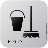 Pictogramme Alu avec relief Local ménage