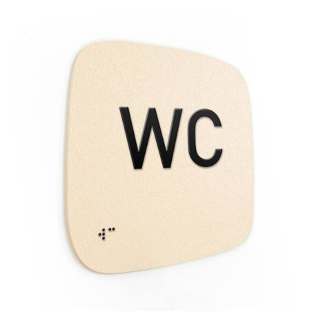 Plaque de porte Touchy® Square - WC - 120 x 120 mm